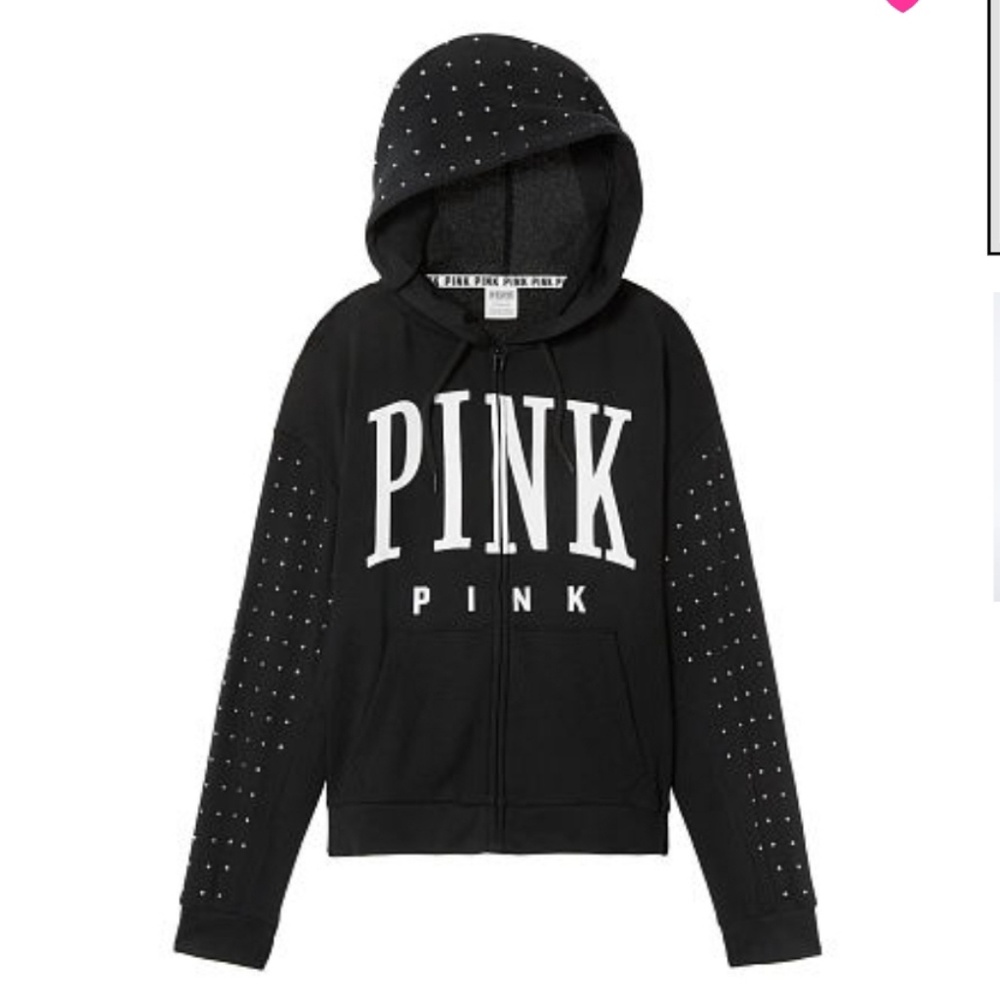 ISO VS Pink Rhinestone Bling Zip up